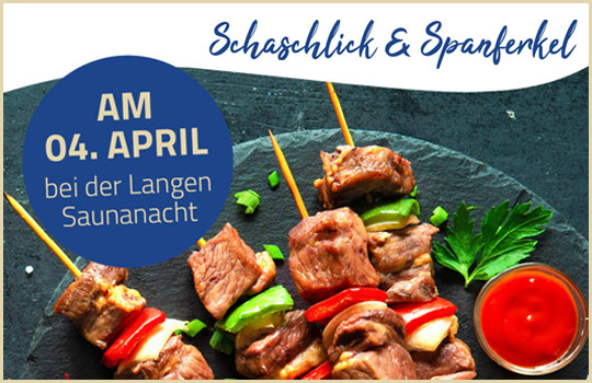 Schschlick und Spanferkel vom Grill am 4.4. in der Limes-Lounge