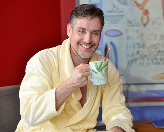 nach dem Rasulbad - Tee trinken